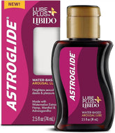 Astroglide Lube Plus Libido (2.5oz), Water Based Personal Lubricant for Men, Women and Couples, Travel Size (Packaging May Vary)