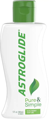 Astroglide Pure & Simple Personal Lubricant (5oz), 100% Naturally Derived Water-Based Sex Lube, Ultra Gentle Formula for Women, Men, and Couples