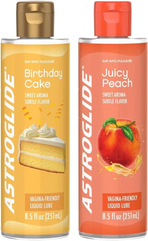 Astroglide Cake Flavored Personal Lubricant (8.5oz) Peach Flavored Personal Lubricant (8.5oz)