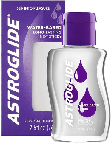Astroglide Water Based Lube (2.5oz), Liquid Personal Lubricant for Men, Women and Couples, Travel-Friendly Size