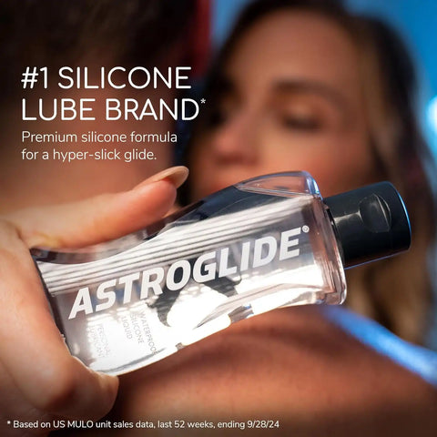 Astroglide Silicone Lube (5oz), X Premium Personal Lubricant, Extra Long-Lasting Silky Lube, Waterproof for Water Play
