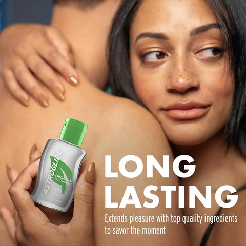 Astroglide Organix Personal Lubricant (2.5oz), 95% Organic Ingredients, Water Based LubeFor Easy Clean-Up, Aloe Vera Lube, Travel-Friendly Size, Condom Compatible, Dr. Recommended Brand