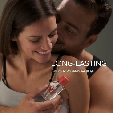 Astroglide Water Based Flavored (2.5oz), Edible Strawberry Personal Lubricant for Men, Women and Couples, Travel-Friendly Size