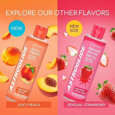 Astroglide Strawberry Flavored Personal Lubricant (8.5oz) + Astroglide Cake Flavored Personal Lubricant (8.5oz)