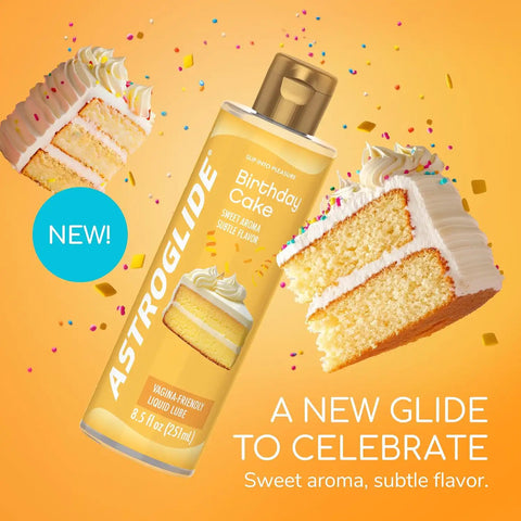 Astroglide Strawberry Flavored Personal Lubricant (8.5oz) + Astroglide Cake Flavored Personal Lubricant (8.5oz)